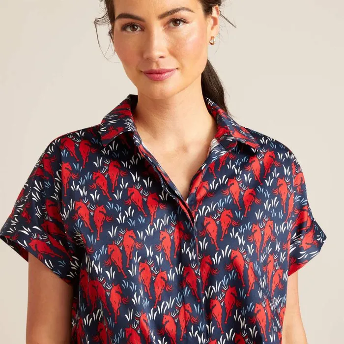 Women TShirts and Tops Ariat Brookside Shirt Mod Horse Women TShirts and Tops Ariat Brookside Shirt Mod Horse