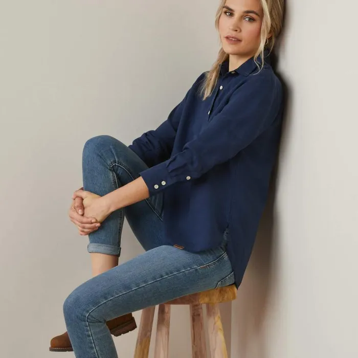 Women TShirts and Tops Ariat Cazadero Blouse Navy Women TShirts and Tops Ariat Cazadero Blouse Navy