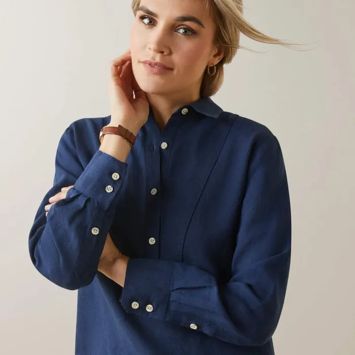 Women TShirts and Tops Ariat Cazadero Blouse Navy Women TShirts and Tops Ariat Cazadero Blouse Navy