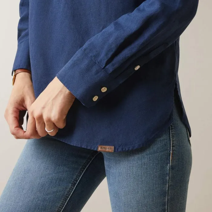 Women TShirts and Tops Ariat Cazadero Blouse Navy Women TShirts and Tops Ariat Cazadero Blouse Navy