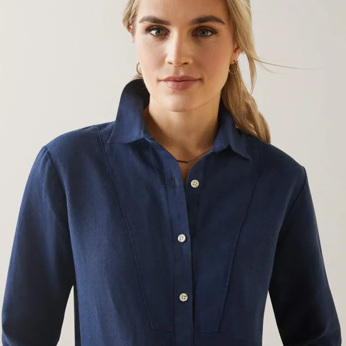 Women TShirts and Tops Ariat Cazadero Blouse Navy Women TShirts and Tops Ariat Cazadero Blouse Navy