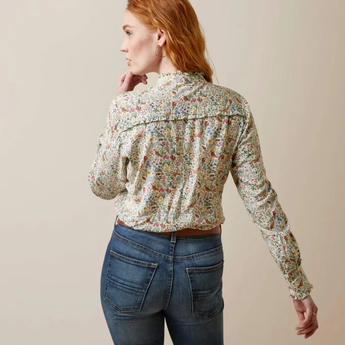 Women TShirts and Tops Ariat Clarion Blouse Bird Print