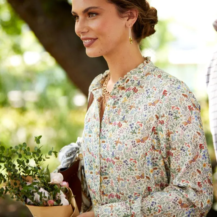 Women TShirts and Tops Ariat Clarion Blouse Bird Print