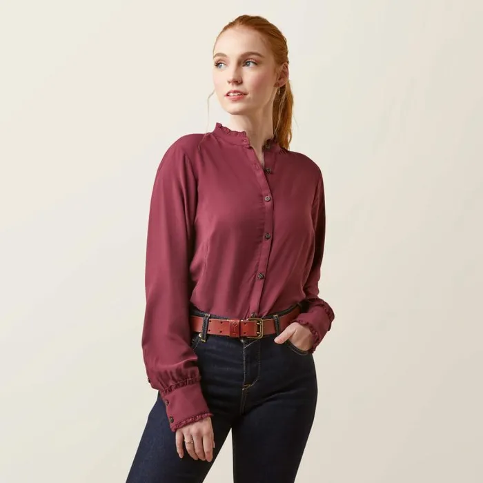 Women TShirts and Tops Ariat Clarion Blouse Tawny Port