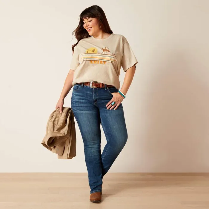 Women TShirts and Tops Ariat Cowgirl Desert TShirt Oatmeal Heather Women TShirts and Tops Ariat Cowgirl Desert TShirt Oatmeal Heather
