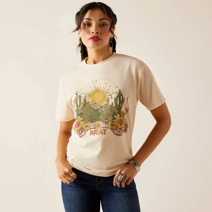 Women TShirts and Tops Ariat Desert Dreaming TShirt Natural