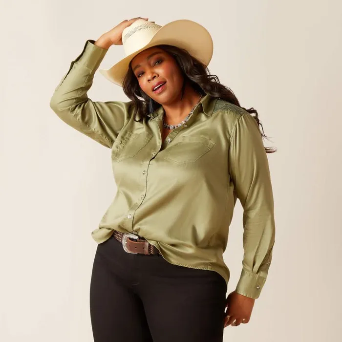 Women TShirts and Tops Ariat Erika Shirt Sage Green Women TShirts and Tops Ariat Erika Shirt Sage Green