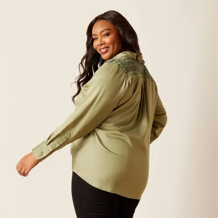 Women TShirts and Tops Ariat Erika Shirt Sage Green Women TShirts and Tops Ariat Erika Shirt Sage Green