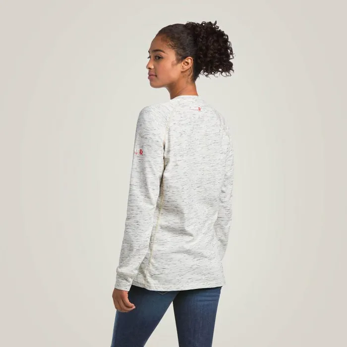 Women TShirts and Tops Ariat FR Air Henley Top Space Dye Heather Grey Women TShirts and Tops Ariat FR Air Henley Top Space Dye Heather Grey