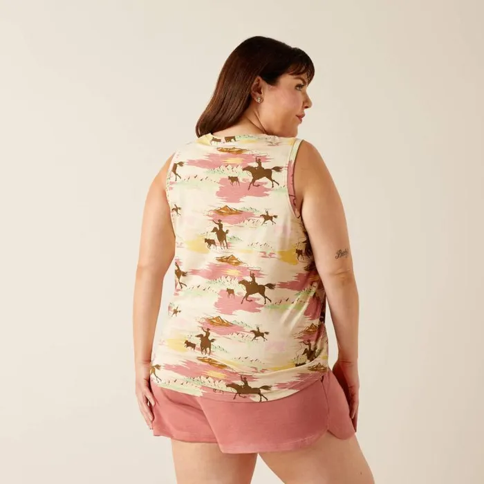 Women TShirts and Tops Ariat Hawaiian Tank Oatmeal Heather Women TShirts and Tops Ariat Hawaiian Tank Oatmeal Heather