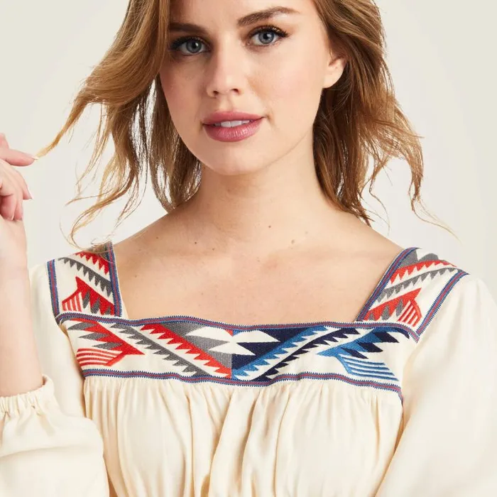 Women TShirts and Tops Ariat Jacquard Chimayo Top Buttercream Women TShirts and Tops Ariat Jacquard Chimayo Top Buttercream