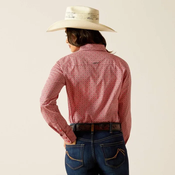 Women TShirts and Tops Ariat Kirby Stretch Shirt Garnet Rose Geo Women TShirts and Tops Ariat Kirby Stretch Shirt Garnet Rose Geo