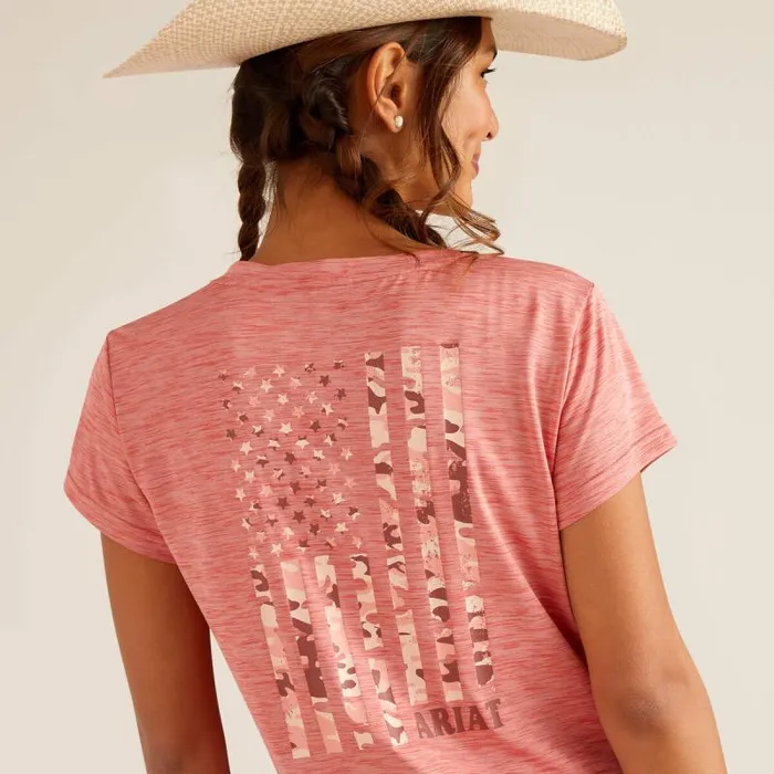 Women TShirts and Tops Ariat Laguna Patriot TShirt Faded Rose Women TShirts and Tops Ariat Laguna Patriot TShirt Faded Rose