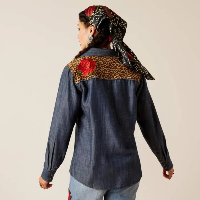 Women TShirts and Tops Ariat Layla Rose Rodeo Quincy Shirt Chambray Women TShirts and Tops Ariat Layla Rose Rodeo Quincy Shirt Chambray