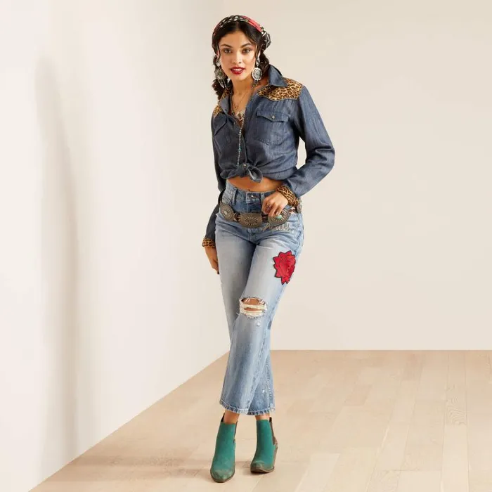 Women TShirts and Tops Ariat Layla Rose Rodeo Quincy Shirt Chambray Women TShirts and Tops Ariat Layla Rose Rodeo Quincy Shirt Chambray