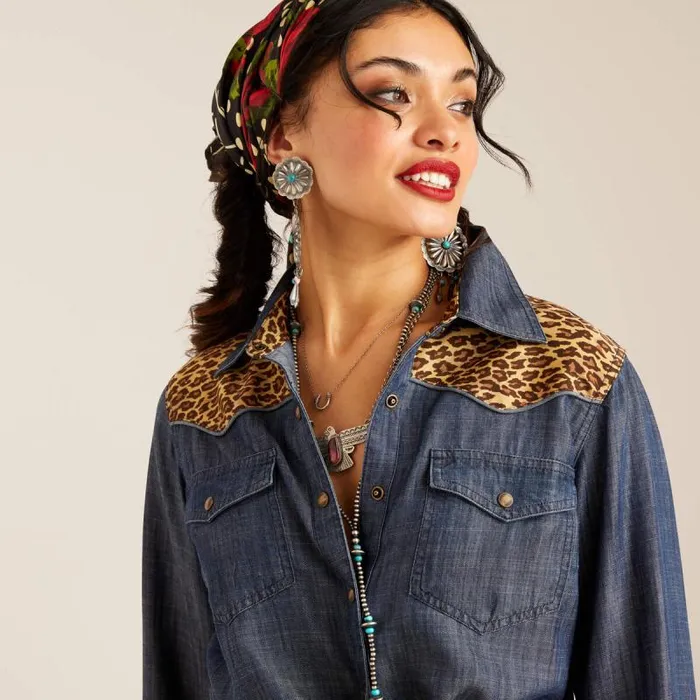 Women TShirts and Tops Ariat Layla Rose Rodeo Quincy Shirt Chambray Women TShirts and Tops Ariat Layla Rose Rodeo Quincy Shirt Chambray