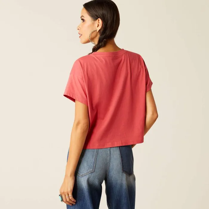 Women TShirts and Tops Ariat Lone Star TShirt Garnet Rose Women TShirts and Tops Ariat Lone Star TShirt Garnet Rose