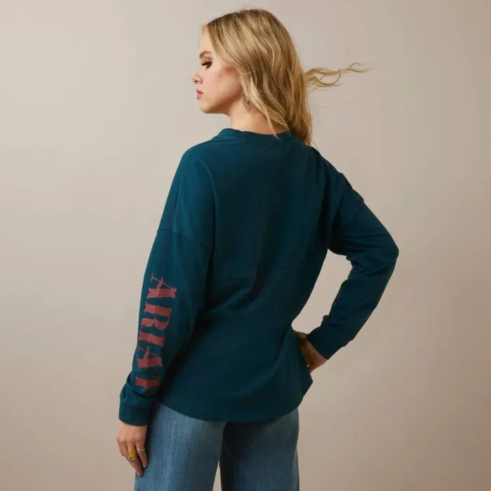 Women TShirts and Tops Ariat Love Oversized Tee Reflecting Pond