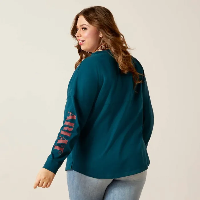 Women TShirts and Tops Ariat Love Oversized Tee Reflecting Pond
