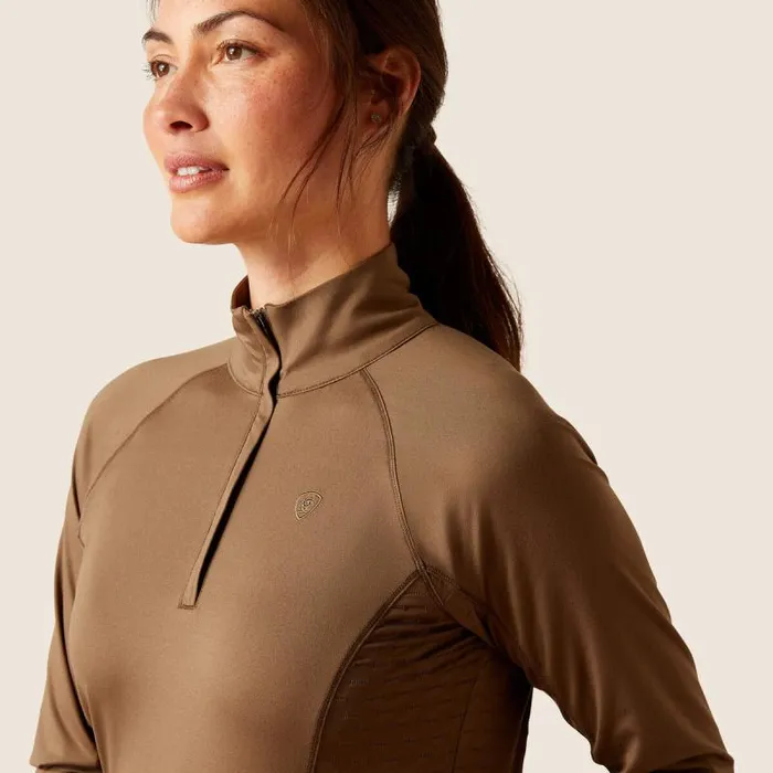 Women TShirts and Tops Ariat Lowell 20 14 Zip Baselayer Canteen