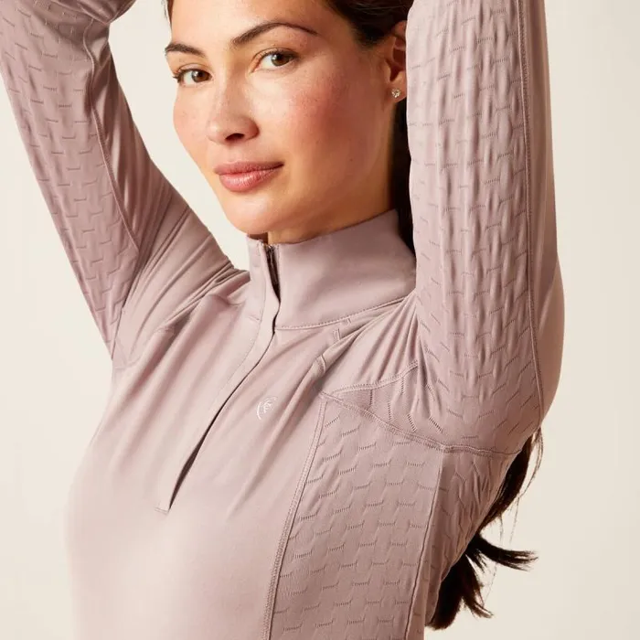 Women TShirts and Tops Ariat Lowell 20 14 Zip Baselayer Quail