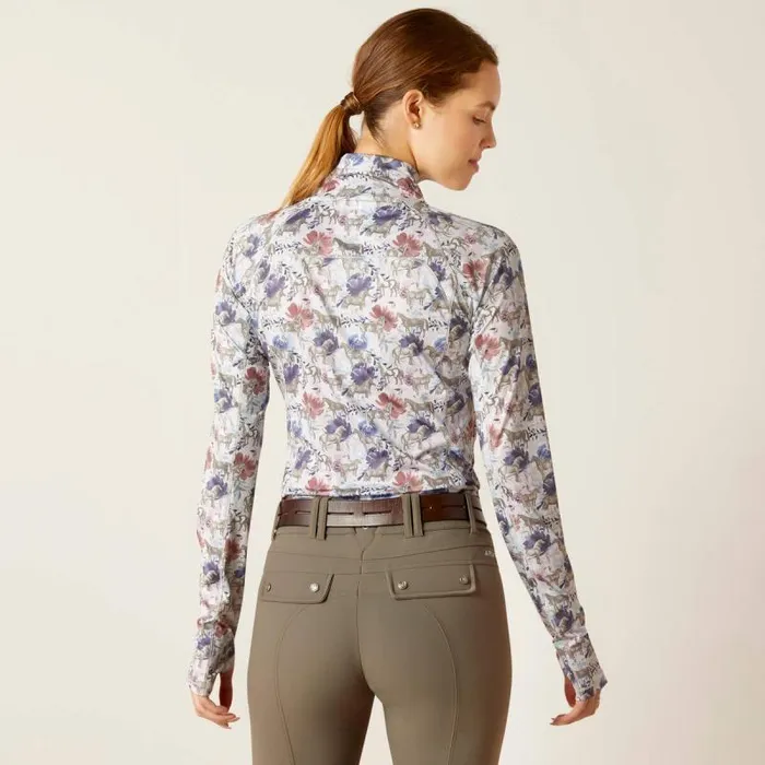 Women TShirts and Tops Ariat Lowell Wrap Baselayer Equine Floral