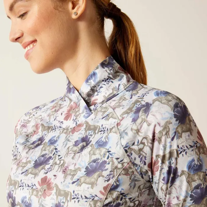Women TShirts and Tops Ariat Lowell Wrap Baselayer Equine Floral