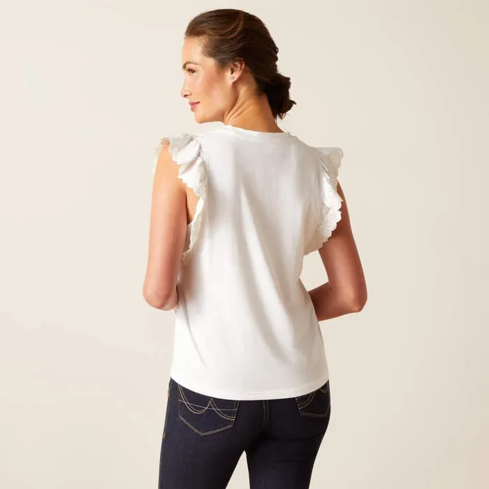 Women TShirts and Tops Ariat Ludlow Top White Women TShirts and Tops Ariat Ludlow Top White