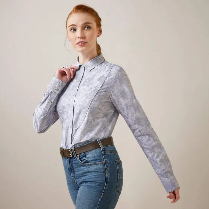 Women TShirts and Tops Ariat Muir Blouse Blue Jacquard