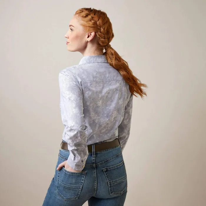 Women TShirts and Tops Ariat Muir Blouse Blue Jacquard Women TShirts and Tops Ariat Muir Blouse Blue Jacquard