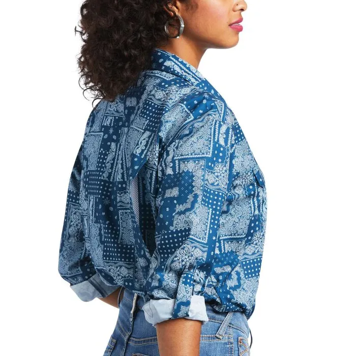 Women TShirts and Tops Ariat Outbound VentTEK Stretch Shirt Tile Paisley Women TShirts and Tops Ariat Outbound VentTEK Stretch Shirt Tile Paisley