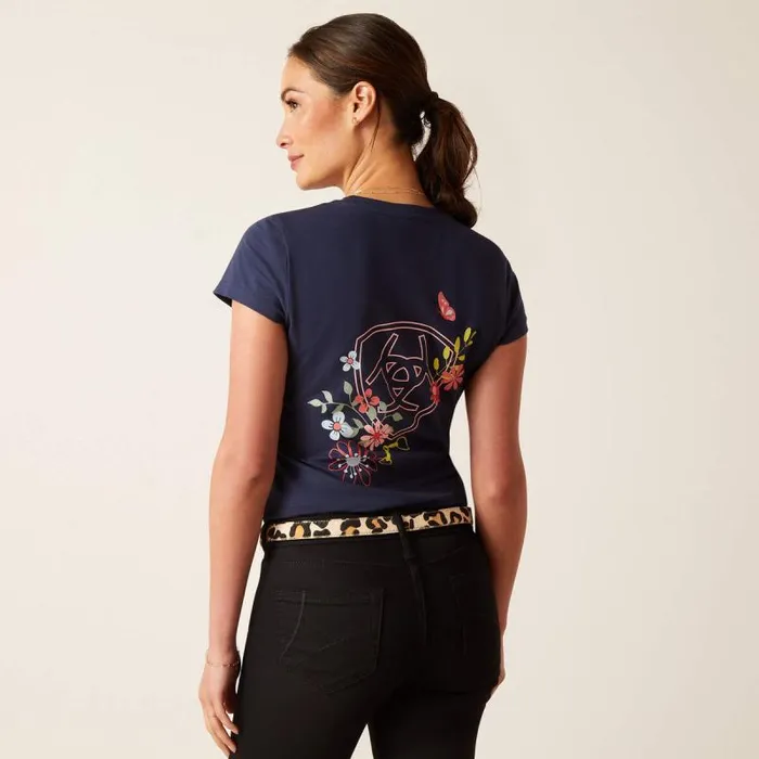 Women TShirts and Tops Ariat Pretty Shield TShirt Navy Eclipse