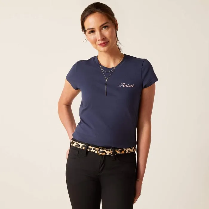 Women TShirts and Tops Ariat Pretty Shield TShirt Navy Eclipse Women TShirts and Tops Ariat Pretty Shield TShirt Navy Eclipse