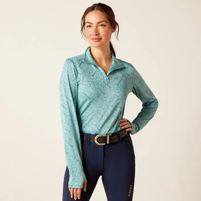 Women TShirts and Tops Ariat Prophecy 14 Zip Baselayer Arctic