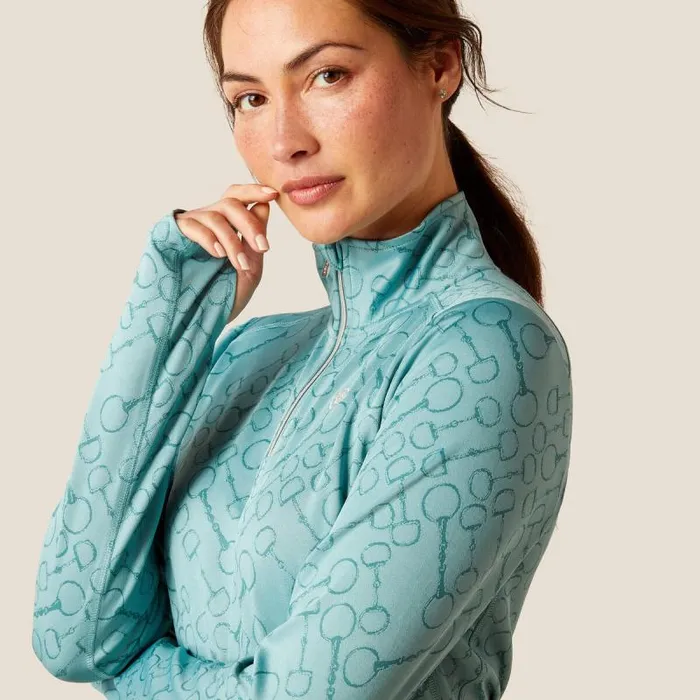 Women TShirts and Tops Ariat Prophecy 14 Zip Baselayer Arctic