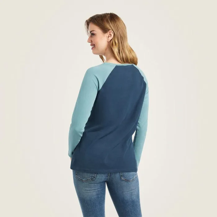 Women TShirts and Tops Ariat REAL Baseball Shirt Midnight Navyarctic Women TShirts and Tops Ariat REAL Baseball Shirt Midnight Navyarctic