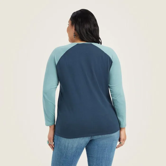 Women TShirts and Tops Ariat REAL Baseball Shirt Midnight Navyarctic Women TShirts and Tops Ariat REAL Baseball Shirt Midnight Navyarctic