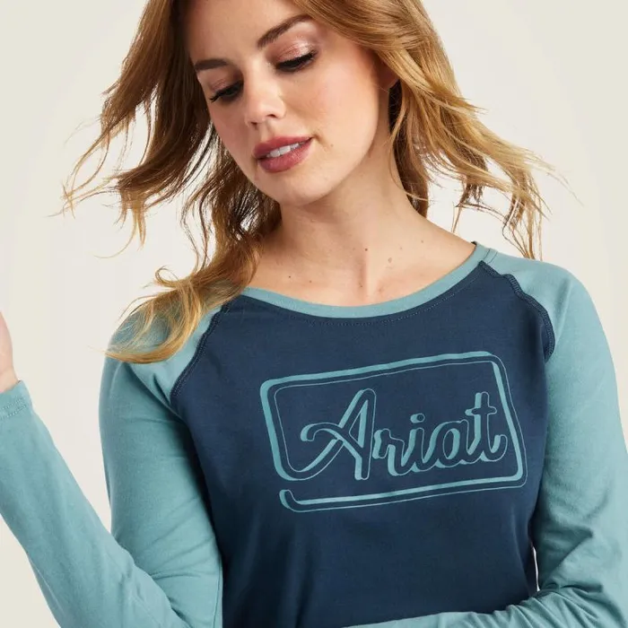 Women TShirts and Tops Ariat REAL Baseball Shirt Midnight Navyarctic Women TShirts and Tops Ariat REAL Baseball Shirt Midnight Navyarctic