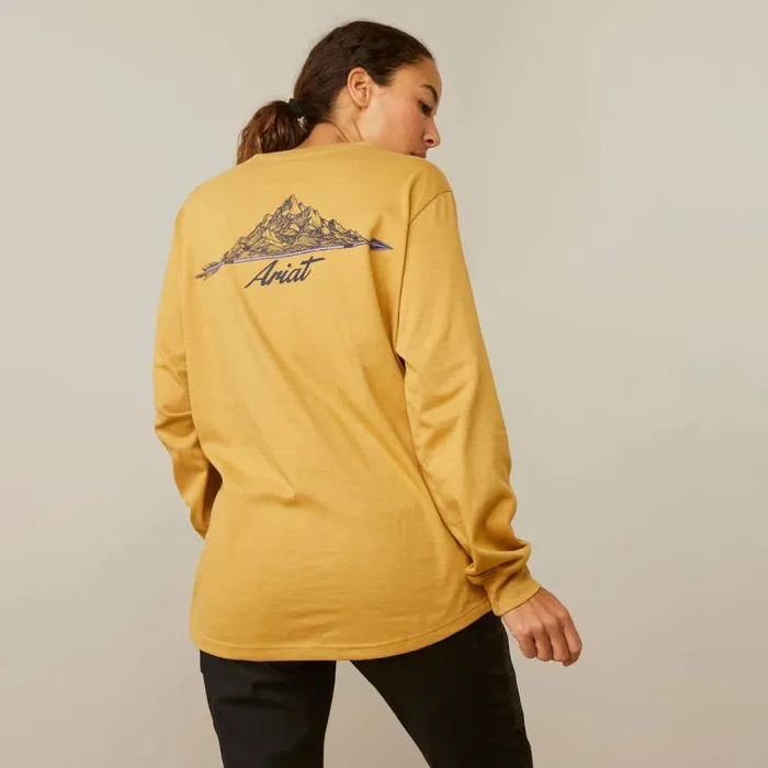 Women TShirts and Tops Ariat Rebar Cotton Strong Arrow Antelope Heather
