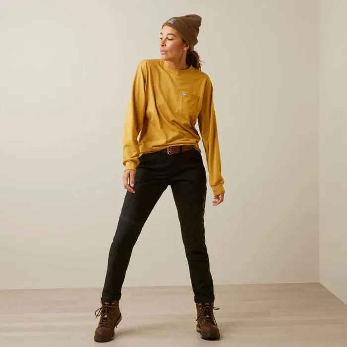 Women TShirts and Tops Ariat Rebar Cotton Strong Arrow Antelope Heather
