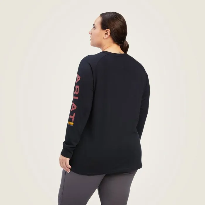 Women TShirts and Tops Ariat Rebar Cotton Strong Logo Graphic Black Rosewood Women TShirts and Tops Ariat Rebar Cotton Strong Logo Graphic Black Rosewood