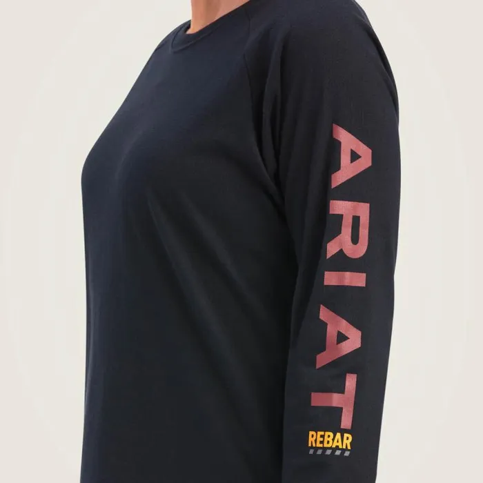 Women TShirts and Tops Ariat Rebar Cotton Strong Logo Graphic Black Rosewood Women TShirts and Tops Ariat Rebar Cotton Strong Logo Graphic Black Rosewood