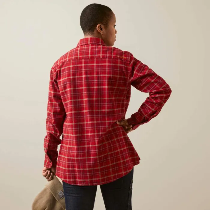 Women TShirts and Tops Ariat Rebar Flannel DuraStretch Work Shirt Samba Plaid