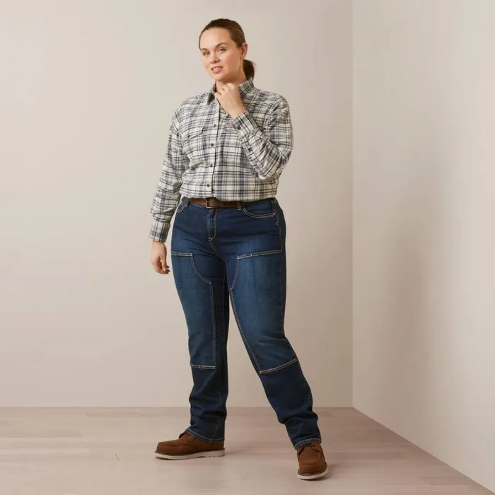 Women TShirts and Tops Ariat Rebar Flannel DuraStretch Work Shirt String Plaid