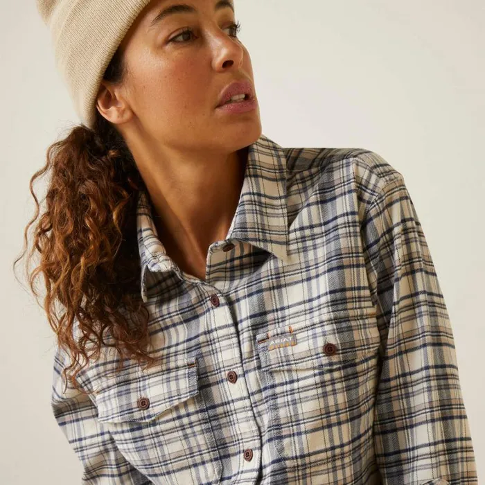 Women TShirts and Tops Ariat Rebar Flannel DuraStretch Work Shirt String Plaid