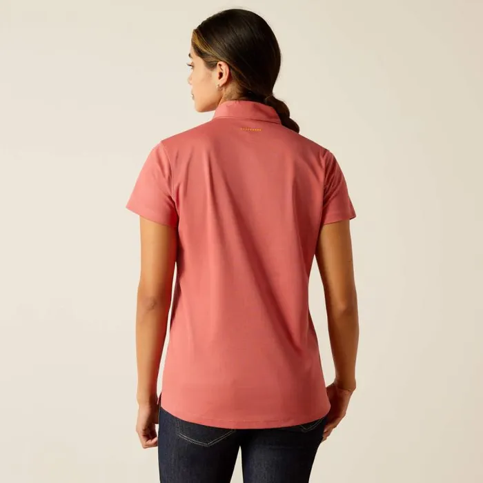 Women TShirts and Tops Ariat Rebar Foreman Polo Mineral Red