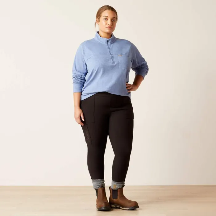 Women TShirts and Tops Ariat Rebar Foundation 14 Zip Shirt Colony Blue Women TShirts and Tops Ariat Rebar Foundation 14 Zip Shirt Colony Blue