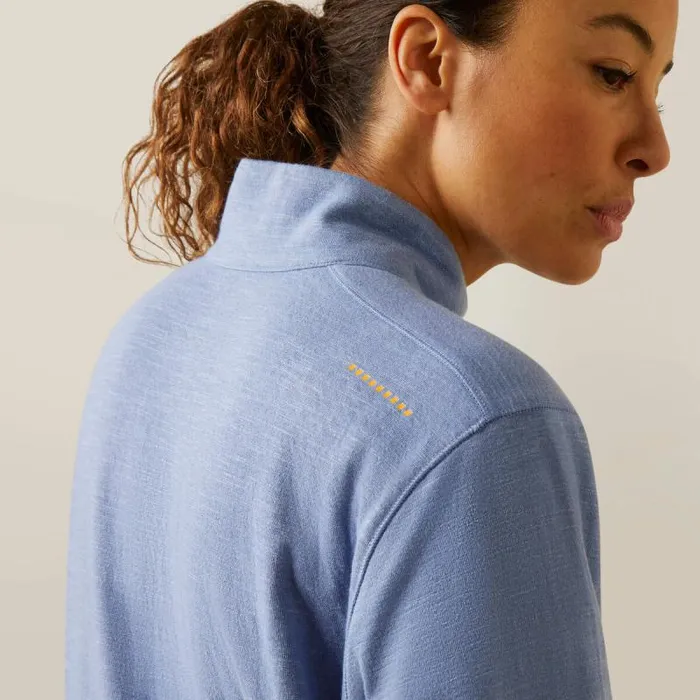 Women TShirts and Tops Ariat Rebar Foundation 14 Zip Shirt Colony Blue Women TShirts and Tops Ariat Rebar Foundation 14 Zip Shirt Colony Blue