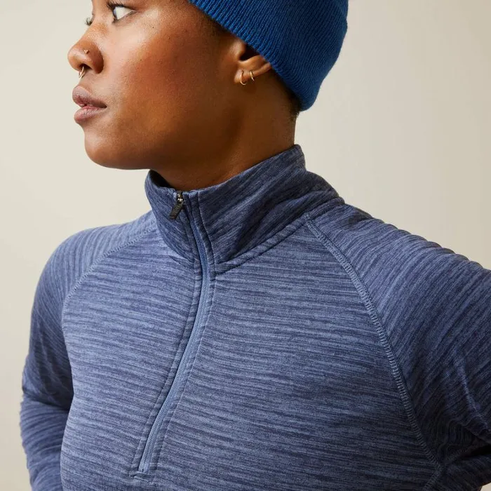 Women TShirts and Tops Ariat Rebar Gridwork Baselayer 14 Zip TShirt Bjou Blue Women TShirts and Tops Ariat Rebar Gridwork Baselayer 14 Zip TShirt Bjou Blue