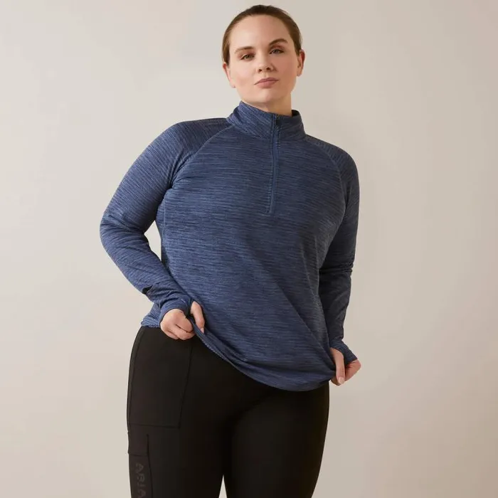 Women TShirts and Tops Ariat Rebar Gridwork Baselayer 14 Zip TShirt Bjou Blue Women TShirts and Tops Ariat Rebar Gridwork Baselayer 14 Zip TShirt Bjou Blue